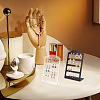 6Pcs 6 Styles 4-Tier PP Plastic Slant Back Earring Organizer Display Stands EDIS-DR0001-03-5