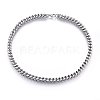 304 Stainless Steel Wheat Chain Necklaces NJEW-H493-06P-1
