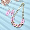 Acrylic Chains Jewelry Set SJEW-JS01288-04-4
