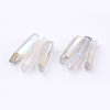 Electroplated Natural Quartz Crystal Graduated Beads Strands X-G-P315-A10-1