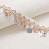 Boho Beach Natural Shell & Plastic Disc Tassel Anklets WGCB1C3-01-4