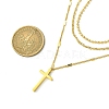 Cross 304 Stainless Steel Pendant Necklaces for Women NJEW-G157-07G-6