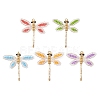 Glass Seed Beaded Dragonfly Pendants PALLOY-MZ00983-1