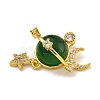 Brass Micro Pave Cubic Zirconia Pendants KK-U035-31G-3