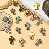 16Pcs 8 Styles Cross Silicone Focal Beads SIL-CJ0002-47-5