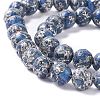 Natural Blue Calcite Beads Strands G-K317-A22-3