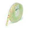 Floral Single-sided Printed Polyester Grosgrain Ribbons SRIB-A011-38mm-240876-1