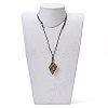 Natural Tiger Eyes Pendant Necklaces NJEW-JN02308-6