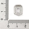 Brass Micro Pave Cubic Zirconia Slide Charms ZIRC-I068-09P-4