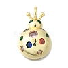 Brass Micro Pave Colorful Cubic Zirconia Pendants KK-V010-15G-1