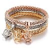 3Pcs Alloy Rhinestone Charm Bangle Set FS-WG4938A-08-1