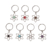 7Pcs Natural Gemstone Keychains KEYC-JKC01244-1