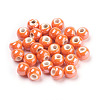 Glazed Porcelain Beads PORC-D001-8mm-18-1