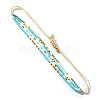 Glass Seed Beaded Braided Bead Bracelets QH7231-5