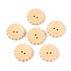 Spray Painted Natural Wood Buttons WOOD-T032-34A-1