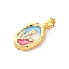 Brass Enamel Pendants KK-S502-08G-2