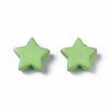 Opaque Acrylic Beads X-SACR-WH0002-07D-1