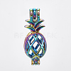 Plated Alloy Bead Cage Pendants X-PALLOY-S119-023-1