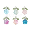 Transparent Normal Glass Pendants PALLOY-JF04571-02-1
