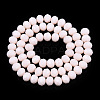 Opaque Solid Color Glass Beads Strands EGLA-A034-P4mm-D33-3