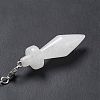 Natural Quartz Crystal Pointed Dowsing Pendulums AJEW-B020-05P-08-5