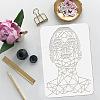 Plastic Drawing Painting Stencils Templates DIY-WH0396-241-3