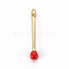 Brass Enamel Pendants X-KK-S362-032C-NR-1