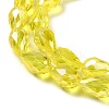 Electroplate Glass Beads Strands EGLA-D015-15x10mm-30-A-3