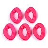 Opaque Spray Painted Acrylic Linking Rings X-OACR-R249-03B-3