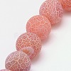 Natural Crackle Agate Beads Strands X-G-G055-8mm-11-1