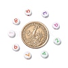 Opaque Acrylic Flat Round Beads SACR-Q100-M034-7