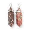 Natural Red Agate Pointed Pendants G-M378-01P-A22-2