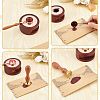 Brass Wax Seal Stamp with Wood Handle AJEW-WH0412-0280-3