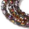 Transparent Electroplate Glass Beads Strands GLAA-H021-01A-HP05-4