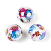 Ocean Theme Printed Opaque Acrylic Beads MACR-T048-07F-1