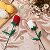 Flower Cotton with Iron Knitted Costume Ornament Accessories DIY-WH0570-09A-3