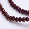 Electroplate Glass Beads Strands EGLA-J025-F04-3