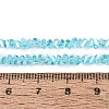 Electroplate Transparent Glass Beads Strands EGLA-Q139-01A-A26-4