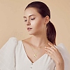 1Pc Initial Letter Brass Pendant Necklaces NJEW-YW0001-24E-5