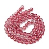 Frosted Transparent Glass Bead Strands GLAA-P065-10mm-09-5