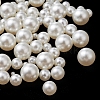 300Pcs 6 Sizes ABS Plastic Imitation Pearl Round Beads MACR-YW0002-67-2