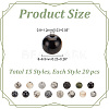 300Pcs 15 Styles Natural & Synthetic Mixed Gemstone Round Beads G-AR0005-78-2