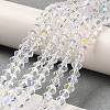 Transparent Electroplate Glass Beads Strands GLAA-F029-2mm-D13-4