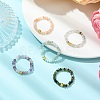 Natural Mixed Gemstone Beads Finger Rings RJEW-JR01074-1