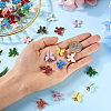 54Pcs 9 Colors Acrylic Alloy Pendants MACR-TA0001-60-6