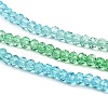 Transparent Painted Glass Beads Strands X1-DGLA-A034-T1mm-A17-4