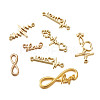 Tibetan Style Alloy Infinity Connectors & Heart Beat Shapes  Links & Word Love Pendants  PALLOY-TA0001-93G-RS-19