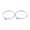 316 Surgical Stainless Steel Hoop Earring Findings X-STAS-J025-01B-P-2