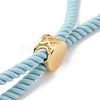 Half Finished Twisted Milan Rope Slider Bracelets FIND-G032-01G-04-6