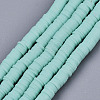 Handmade Polymer Clay Beads Strands X-CLAY-R089-6mm-121-1
